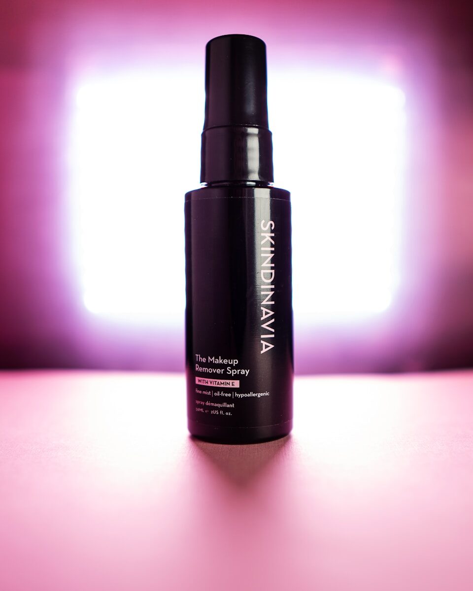 black and white calvin klein spray bottle