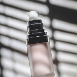 black and white plastic bottle