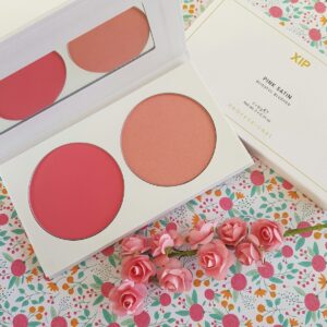 pink and white heart print card